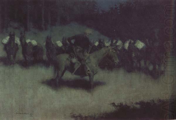 Scare in a Pack Train (mk43), Frederic Remington